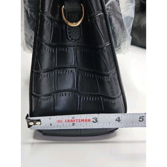 Bob Mackie Bradford Exchange Black Faux Leather Handbag New W/Dust Cover - Picture 12 of 12